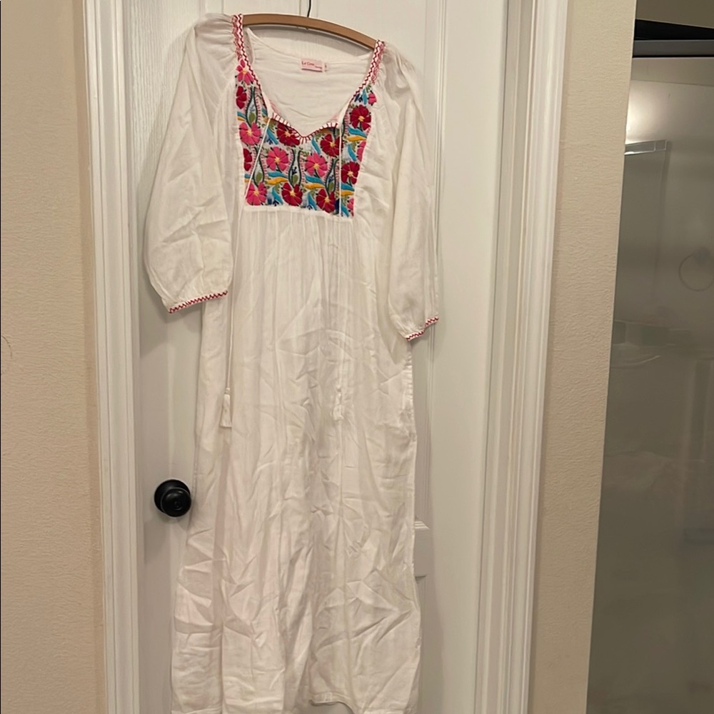 White Embroidered Dress